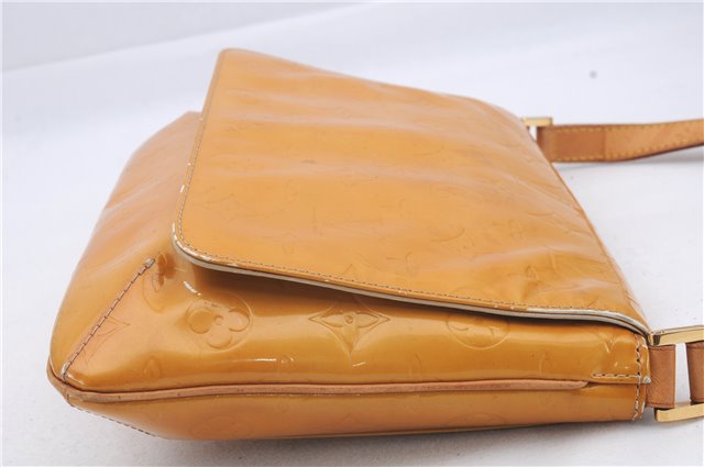 Auth Louis Vuitton Vernis Thompson Street Shoulder Bag Yellow M91071 LV 4754D