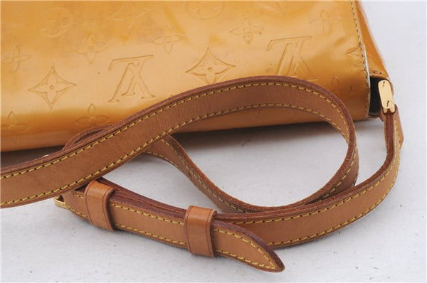 Auth Louis Vuitton Vernis Thompson Street Shoulder Bag Yellow M91071 LV 4754D