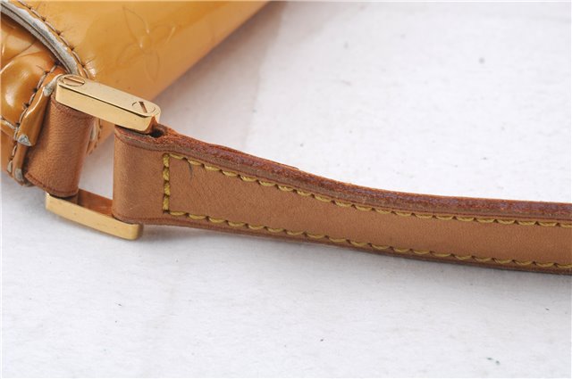 Auth Louis Vuitton Vernis Thompson Street Shoulder Bag Yellow M91071 LV 4754D