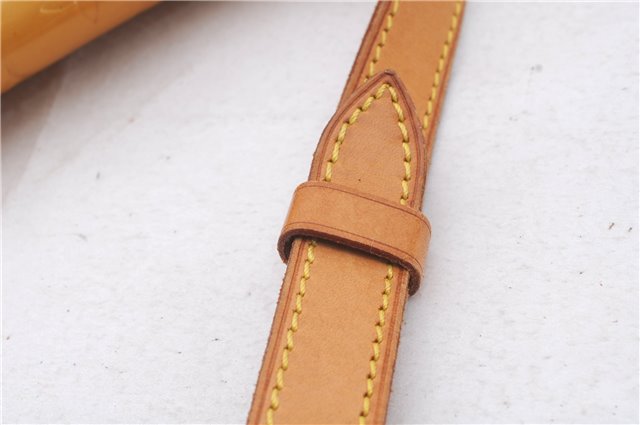 Auth Louis Vuitton Vernis Thompson Street Shoulder Bag Yellow M91071 LV 4754D