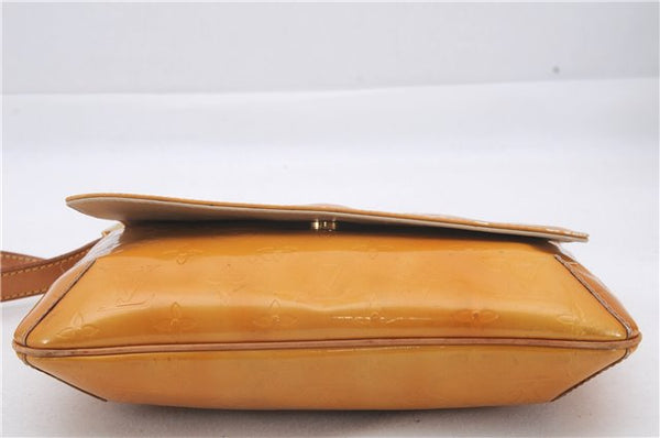 Auth Louis Vuitton Vernis Thompson Street Shoulder Bag Yellow M91071 LV 4754D