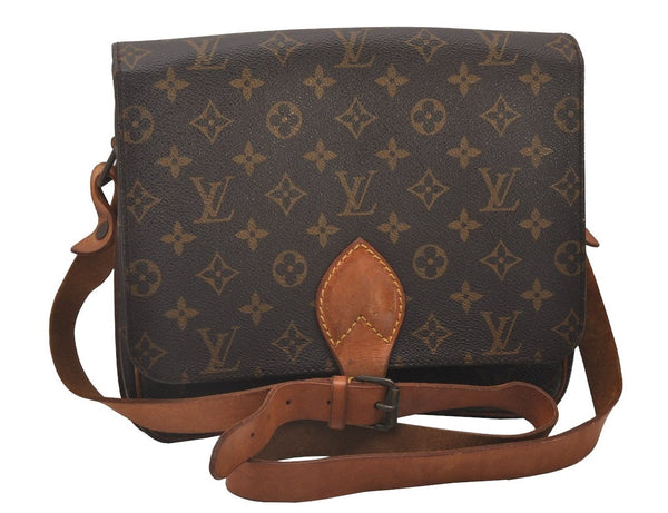 Authentic Louis Vuitton Monogram Cartouchiere GM M51252 Shoulder Cross Bag 4754I