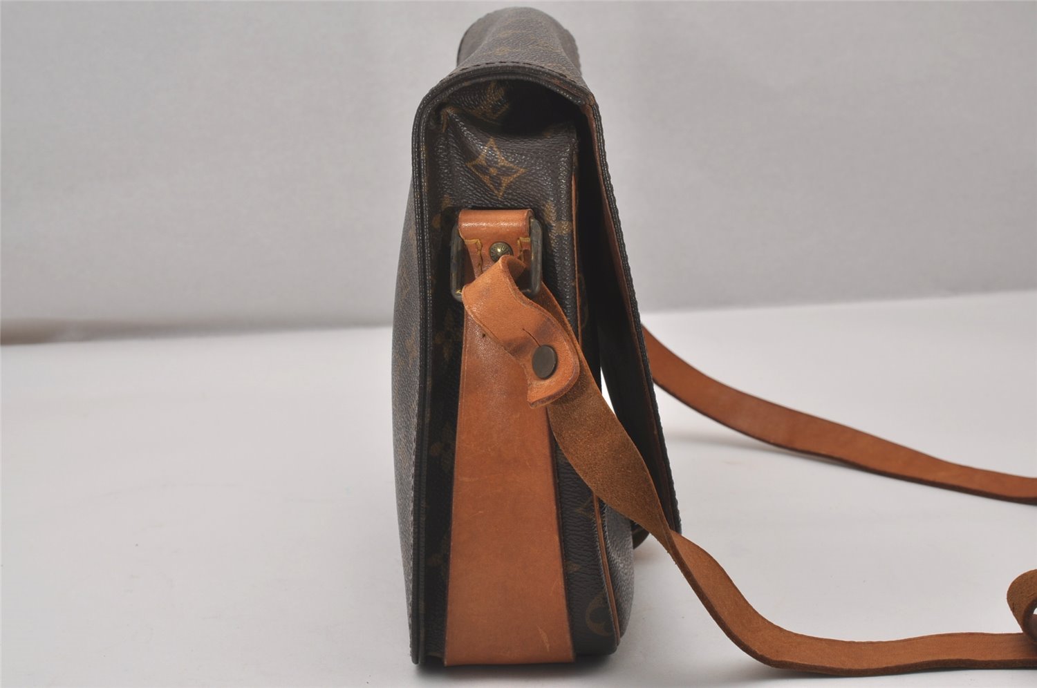 Authentic Louis Vuitton Monogram Cartouchiere GM M51252 Shoulder Cross Bag 4754I