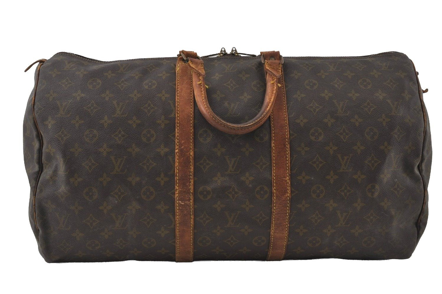Authentic Louis Vuitton Monogram Keepall 55 Travel Boston Bag Old Model LV 4755I