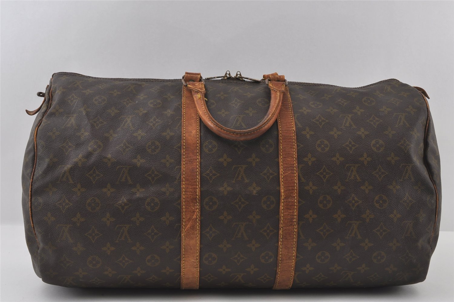 Authentic Louis Vuitton Monogram Keepall 55 Travel Boston Bag Old Model LV 4755I