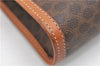 Authentic CELINE Macadam Blason Pattern Clutch Hand Bag PVC Leather Brown 4756D