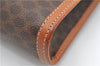 Authentic CELINE Macadam Blason Pattern Clutch Hand Bag PVC Leather Brown 4756D