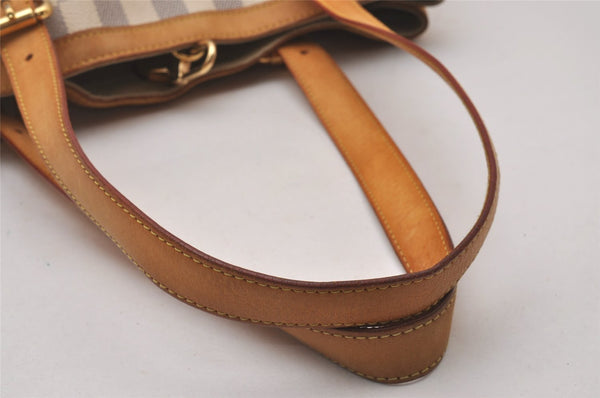 Authentic Louis Vuitton Damier Azur Hampstead MM N51206 Shoulder Tote Bag 4756I