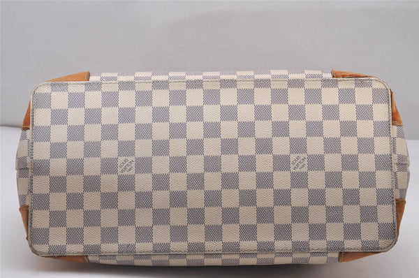 Authentic Louis Vuitton Damier Azur Hampstead MM N51206 Shoulder Tote Bag 4756I