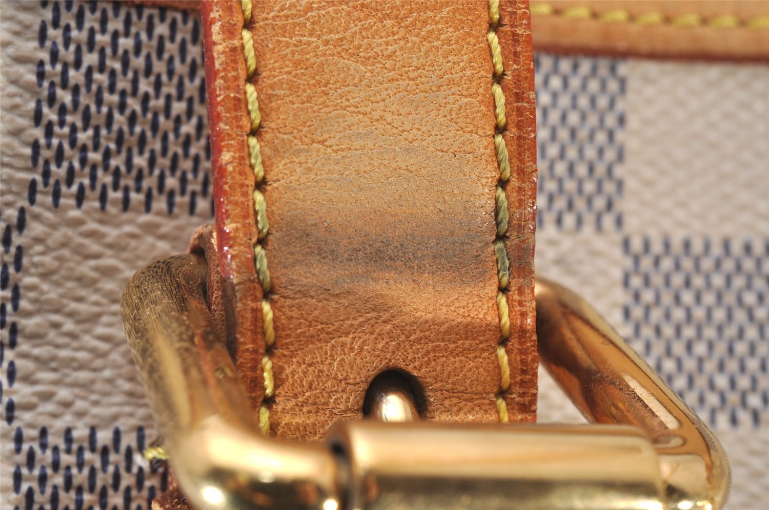 Authentic Louis Vuitton Damier Azur Hampstead MM N51206 Shoulder Tote Bag 4756I