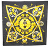 Auth HERMES Carre 90 Scarf "DAIMYO PRINCES DU SOLEIL LEVANT" Silk Black 4757C