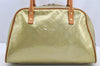 Auth Louis Vuitton Vernis Tompkins Square Hand Bag Light Green M91150 LV 4758I