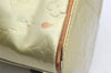 Auth Louis Vuitton Vernis Tompkins Square Hand Bag Light Green M91150 LV 4758I