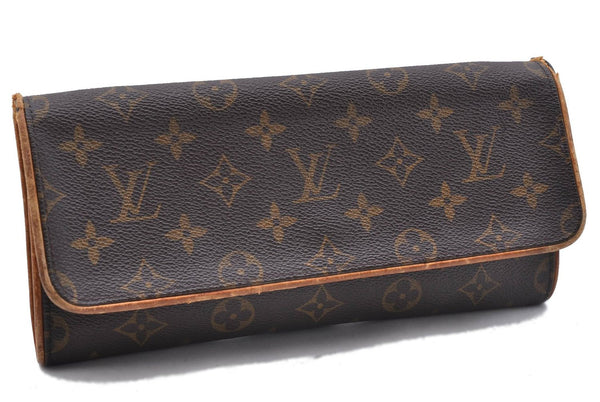 Authentic Louis Vuitton Monogram Pochette Twin GM Shoulder Bag M51852 LV 4761D