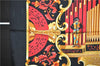 Authentic HERMES Carre 90 Scarf "ORGAUPHONE ET AUTRES" Silk Black Box 4761F