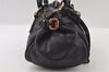 Authentic Chloe Paddington Vintage Leather Shoulder Hand Bag Black 4761I