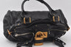 Authentic Chloe Paddington Vintage Leather Shoulder Hand Bag Black 4761I