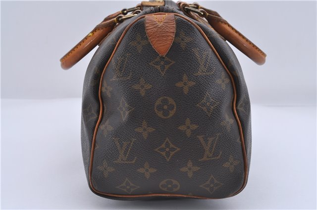 Authentic Louis Vuitton Monogram Speedy 25 Boston Hand Bag M41528 LV 4762D
