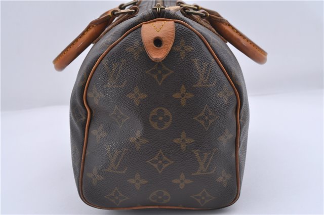 Authentic Louis Vuitton Monogram Speedy 25 Boston Hand Bag M41528 LV 4762D
