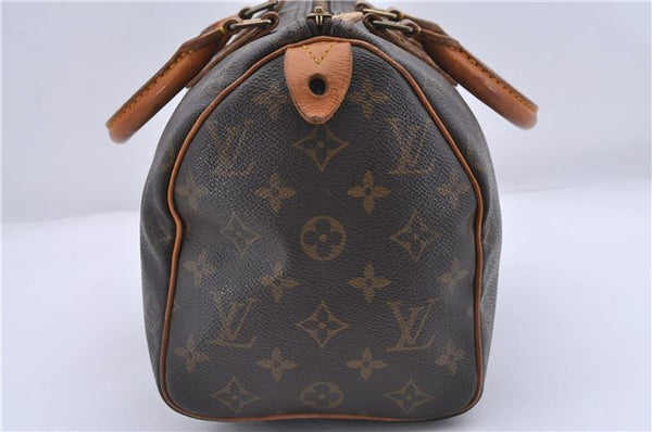 Authentic Louis Vuitton Monogram Speedy 25 Boston Hand Bag M41528 LV 4762D