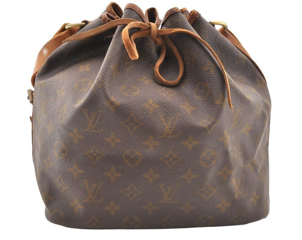 Authentic Louis Vuitton Monogram Petit Noe Drawstring Bag Old Model LV 4763I