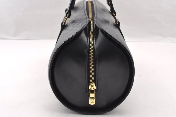 Authentic Louis Vuitton Epi Soufflot Black Hand Bag M52222 LV 4764I