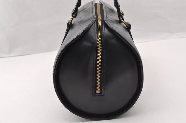 Authentic Louis Vuitton Epi Soufflot Black Hand Bag M52222 LV 4764I