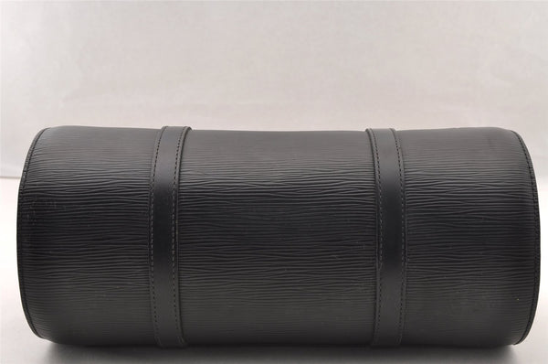 Authentic Louis Vuitton Epi Soufflot Black Hand Bag M52222 LV 4764I