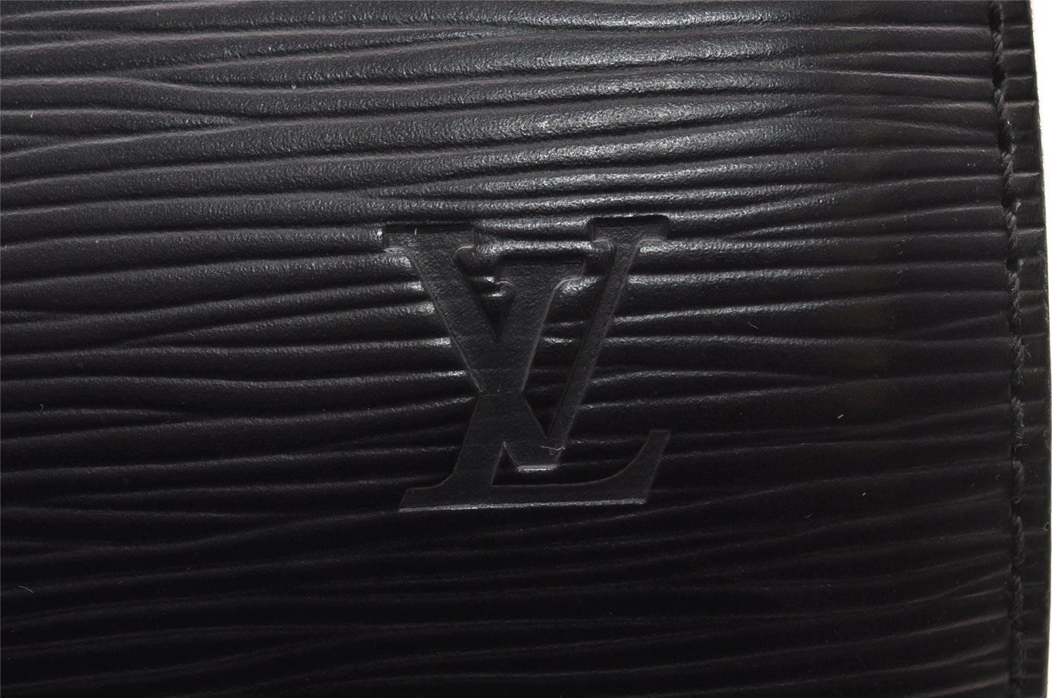 Authentic Louis Vuitton Epi Soufflot Black Hand Bag M52222 LV 4764I