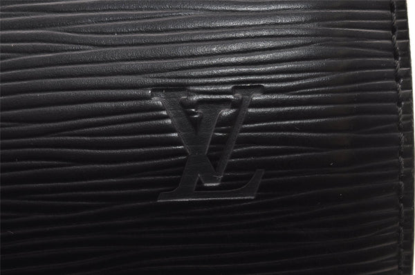 Authentic Louis Vuitton Epi Soufflot Black Hand Bag M52222 LV 4764I