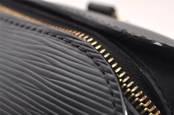 Authentic Louis Vuitton Epi Soufflot Black Hand Bag M52222 LV 4764I