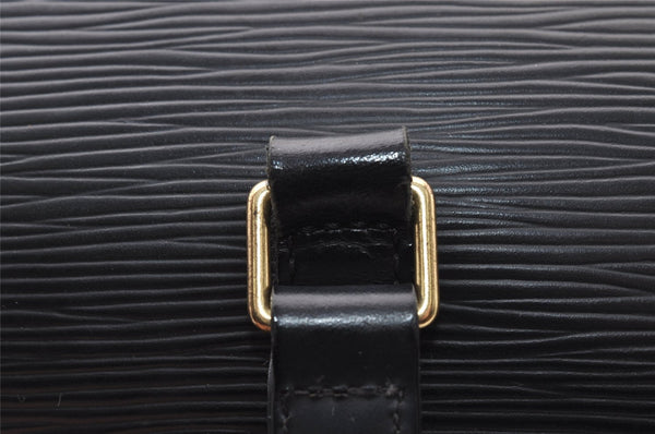 Authentic Louis Vuitton Epi Soufflot Black Hand Bag M52222 LV 4764I