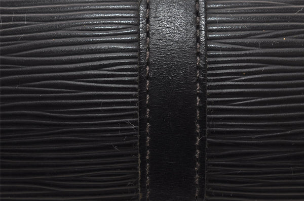 Authentic Louis Vuitton Epi Soufflot Black Hand Bag M52222 LV 4764I