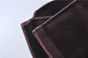 Authentic HERMES Fourre Tout MM Hand Tote Bag Canvas Bordeaux Black 4767D