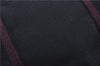 Authentic HERMES Fourre Tout MM Hand Tote Bag Canvas Bordeaux Black 4767D