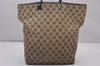 Authentic GUCCI Shoulder Tote Bag GG Canvas Leather 0021098 Brown Junk 4767I