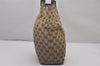 Authentic GUCCI Shoulder Tote Bag GG Canvas Leather 0021098 Brown Junk 4767I