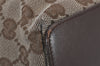 Authentic GUCCI Shoulder Tote Bag GG Canvas Leather 0021098 Brown Junk 4767I