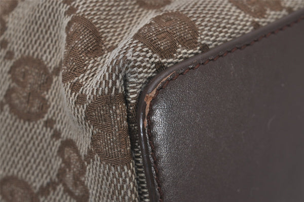 Authentic GUCCI Shoulder Tote Bag GG Canvas Leather 0021098 Brown Junk 4767I