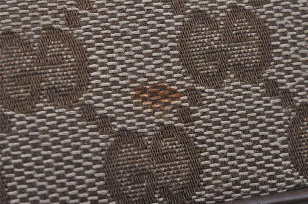 Authentic GUCCI Shoulder Tote Bag GG Canvas Leather 0021098 Brown Junk 4767I