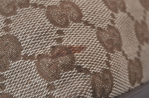 Authentic GUCCI Shoulder Tote Bag GG Canvas Leather 0021098 Brown Junk 4767I