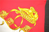 Authentic HERMES Carre 90 Scarf "LES CAVALIERS D'OR" Silk Red 4768C