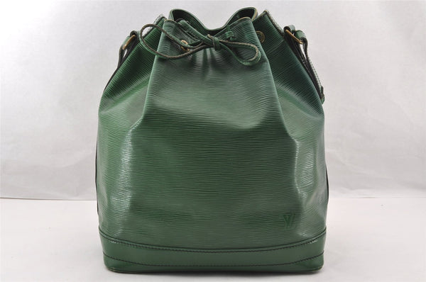 Authentic Louis Vuitton Epi Noe Shoulder Drawstring Bag Green M44004 LV 4768I