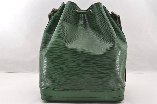 Authentic Louis Vuitton Epi Noe Shoulder Drawstring Bag Green M44004 LV 4768I