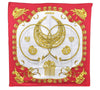 Authentic HERMES Carre 90 Scarf "LES CAVALIERS D'OR" Silk Red 4768C