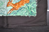 Authentic HERMES Carre 90 Scarf "EQUATEUR " Silk Dark Brown 4769I