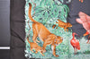 Authentic HERMES Carre 90 Scarf "EQUATEUR " Silk Dark Brown 4769I