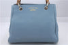 Auth GUCCI Bamboo Shopper Small 2Way Shoulder Hand Bag Leather 386032 Blue 4770D