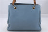 Auth GUCCI Bamboo Shopper Small 2Way Shoulder Hand Bag Leather 386032 Blue 4770D