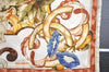 Authentic CHANEL Scarf Vintage Flower Motif CC Logo Silk White 4770I